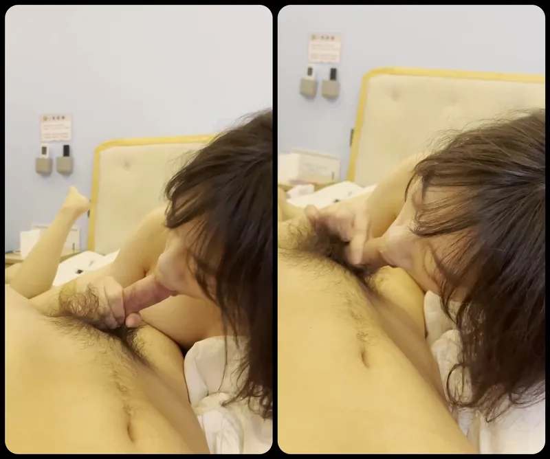 Tình nhân ngoan liếm láp cò bự của anh